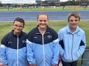 Tamworth Little Athletics Club members (L-R) Lachlan Rickard, Olivia Earl and Jacob Wright were selected to represent NSW at the Australian Little Athletics Championships held in Adelaide last week.